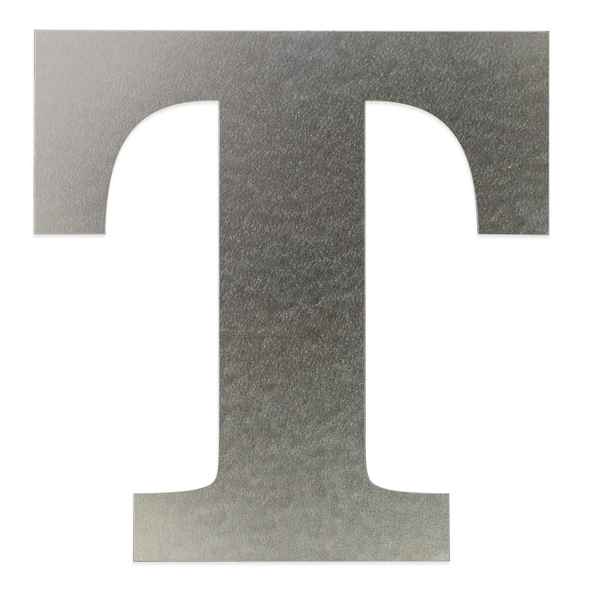 Galvanized steel letter wall decor monogram in silver finish