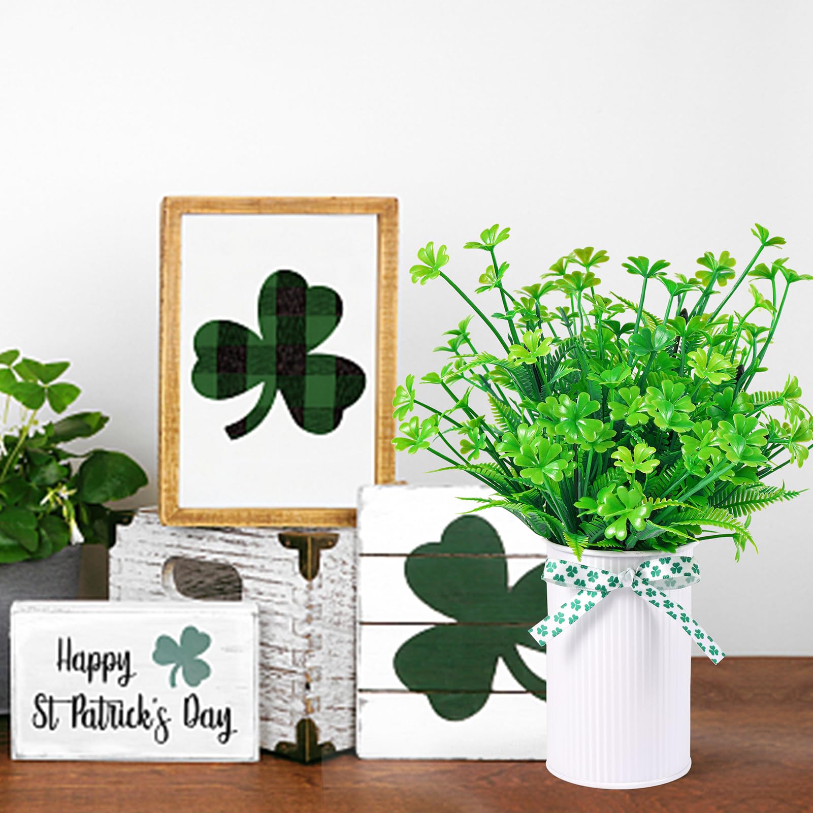 Maintenance free faux plants suitable for St Patrick's Day decor