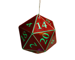 GameGleam D20 ornament on festive tree