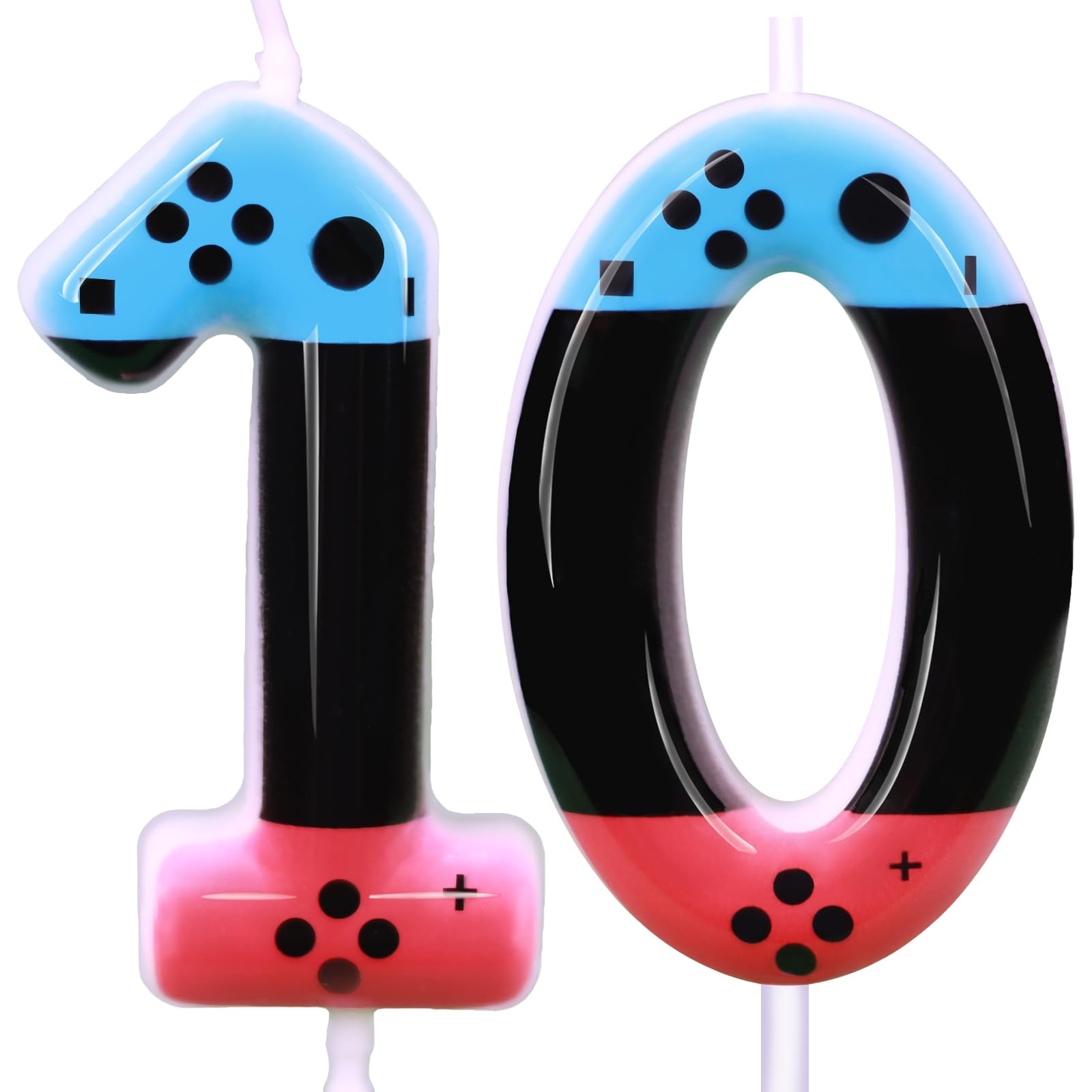 Gaming Candle level 10 cake candle topper on cake