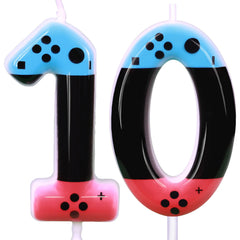 Gaming Candle level 10 cake candle topper on cake