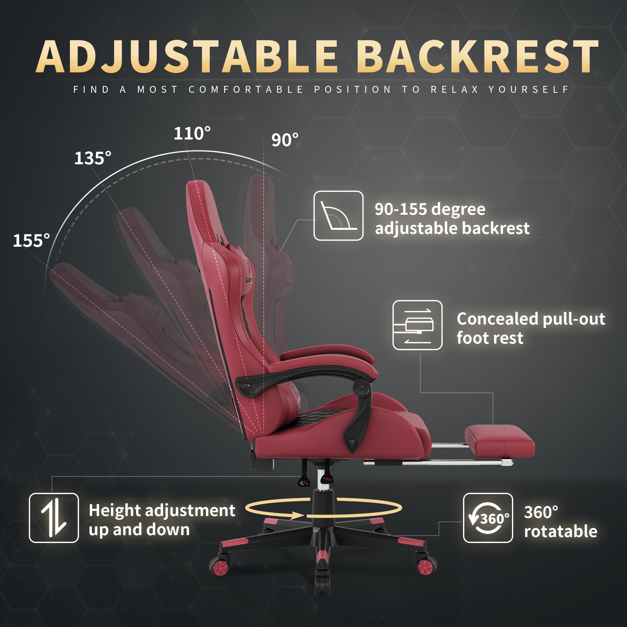 Headrest area on Gamtimer Gaming Chair