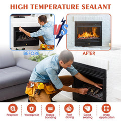Oven grill use Ganbaro 482°F silicone sealant in black 100 ml