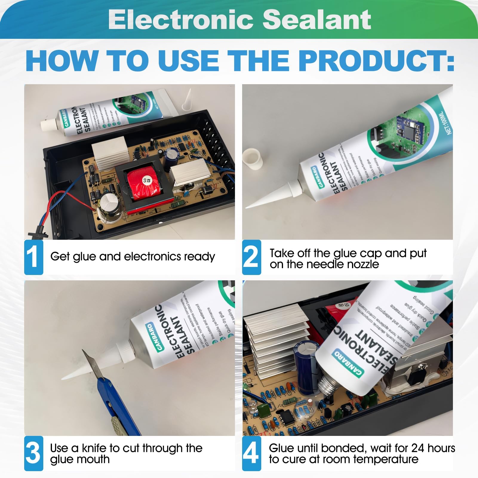 Sealant used on circuit boards and LED lamps