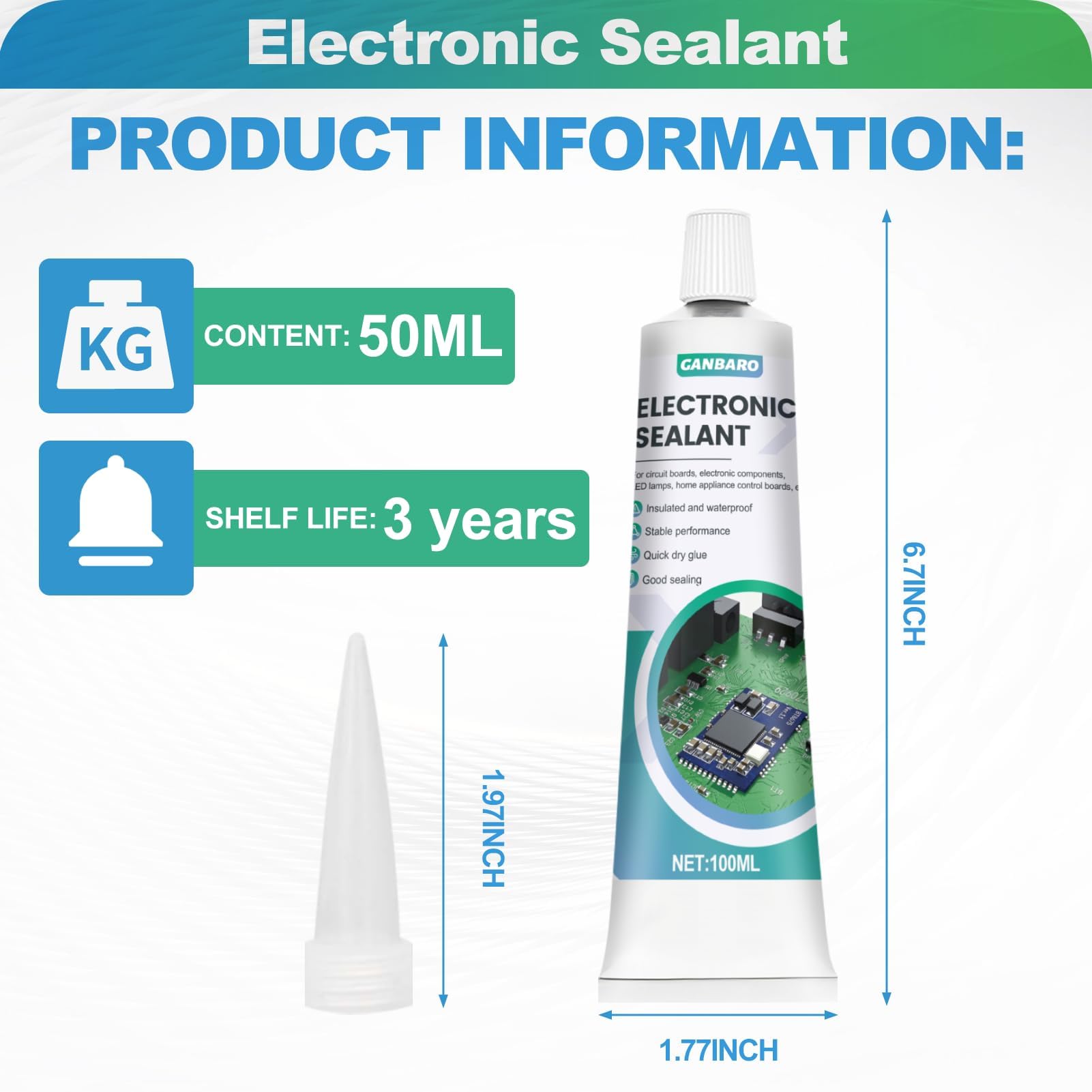 100 ml Ganbaro silicone adhesive sealant product