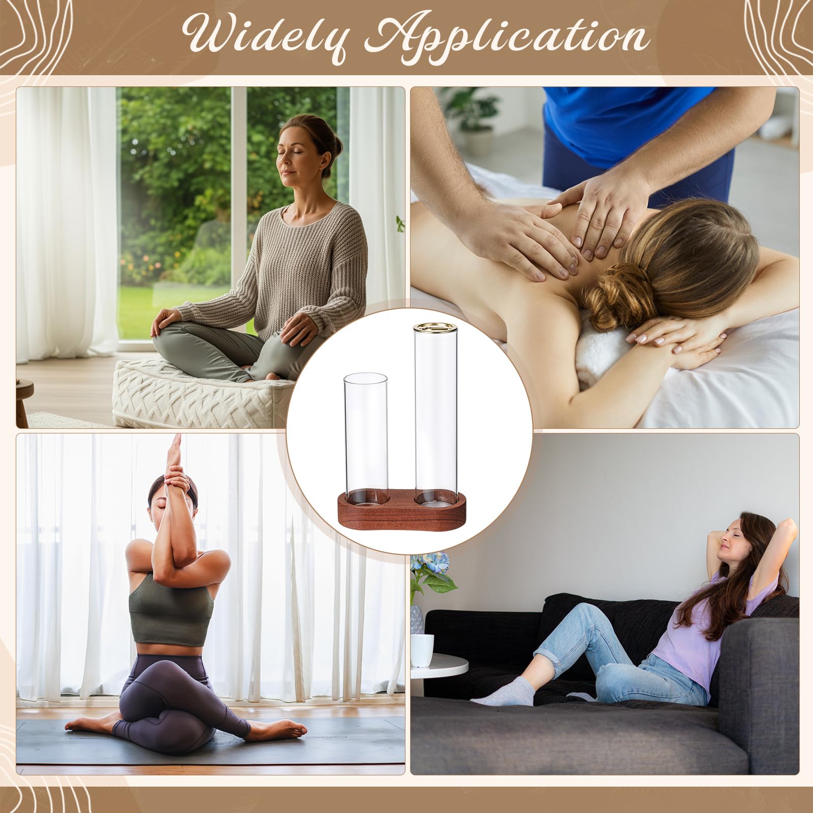 Hang upside down incense holder arrangement with glass tubes