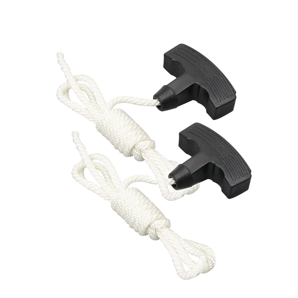 Garage door emergency release pull cord with handle