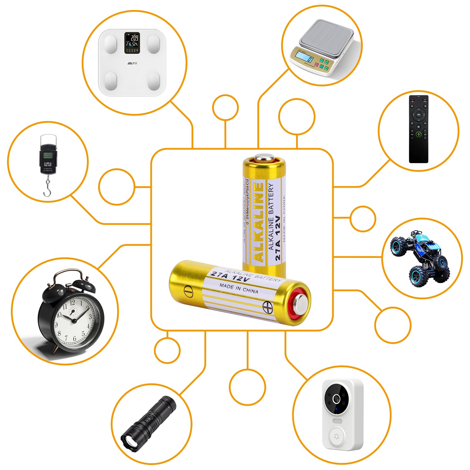 27A 12V battery suitable for remote controls and doorbells