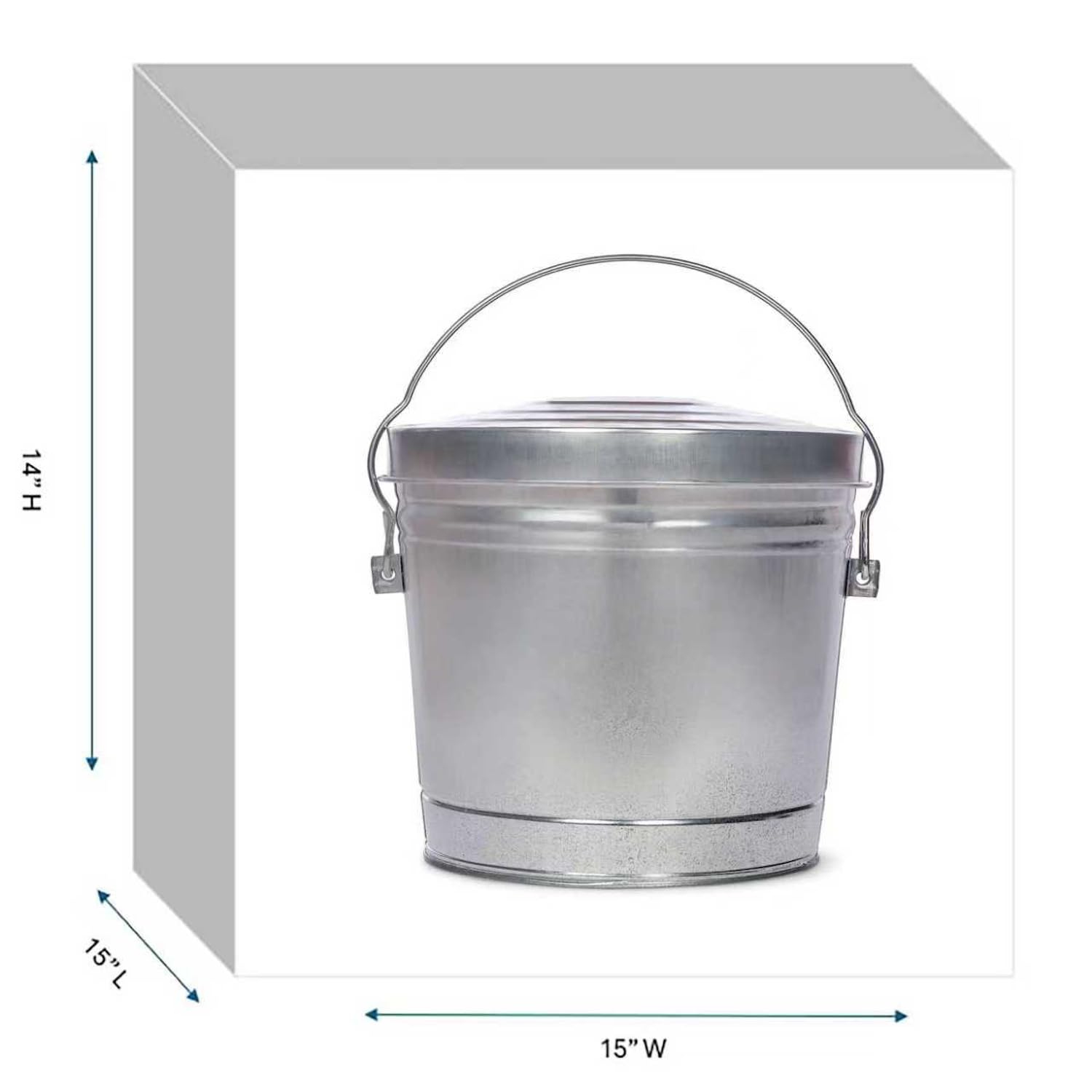 neutral metallic finish can for indoor outdoor storage