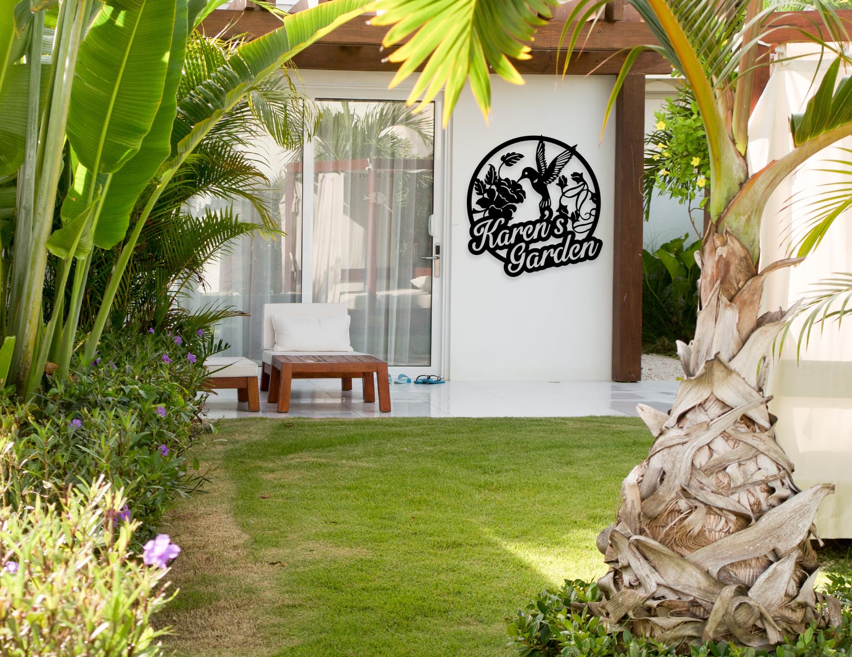 Garden Monogram Wall Decor concept for garden spaces