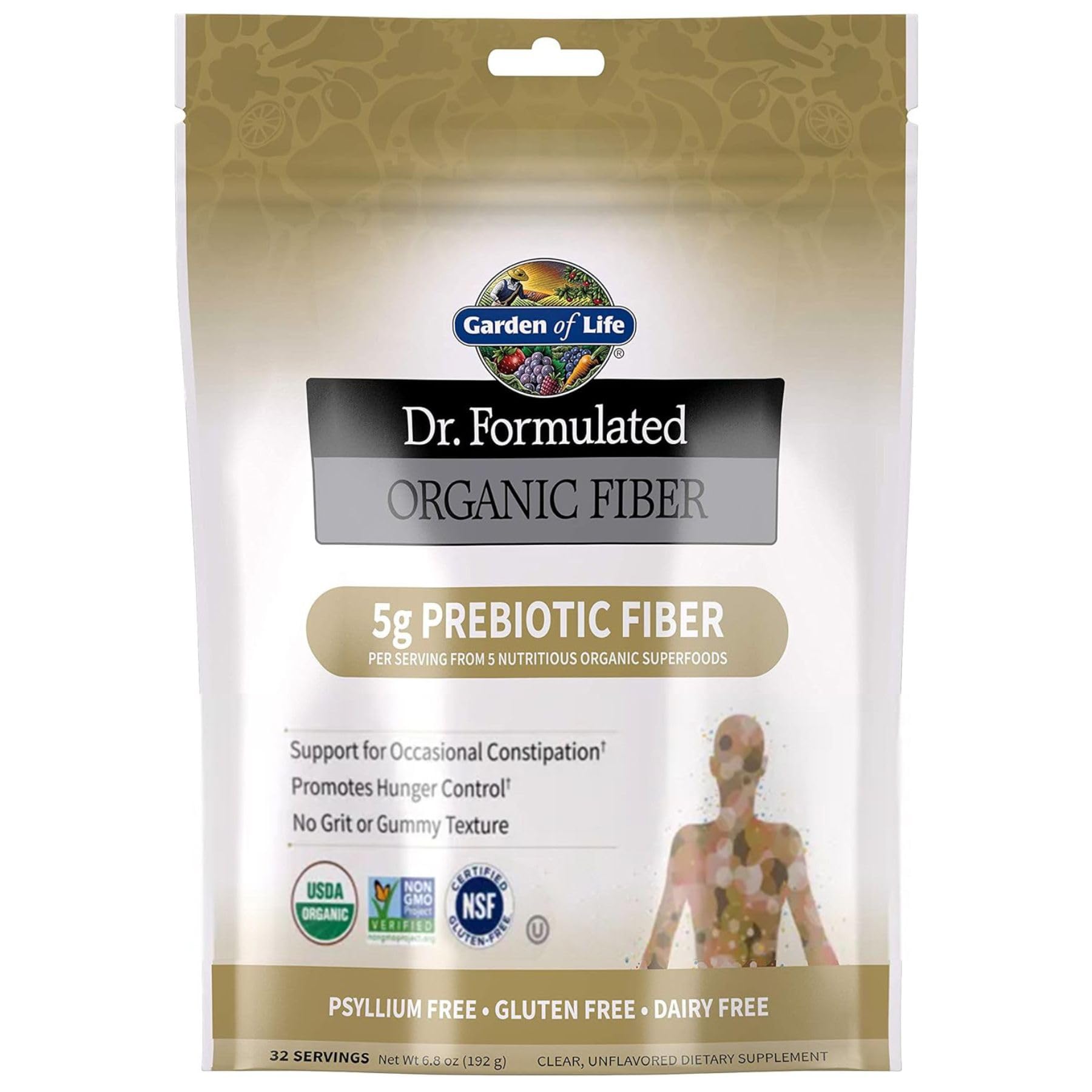 Garden of Life Dr Formulated Organic Fiber Powder bottle front
