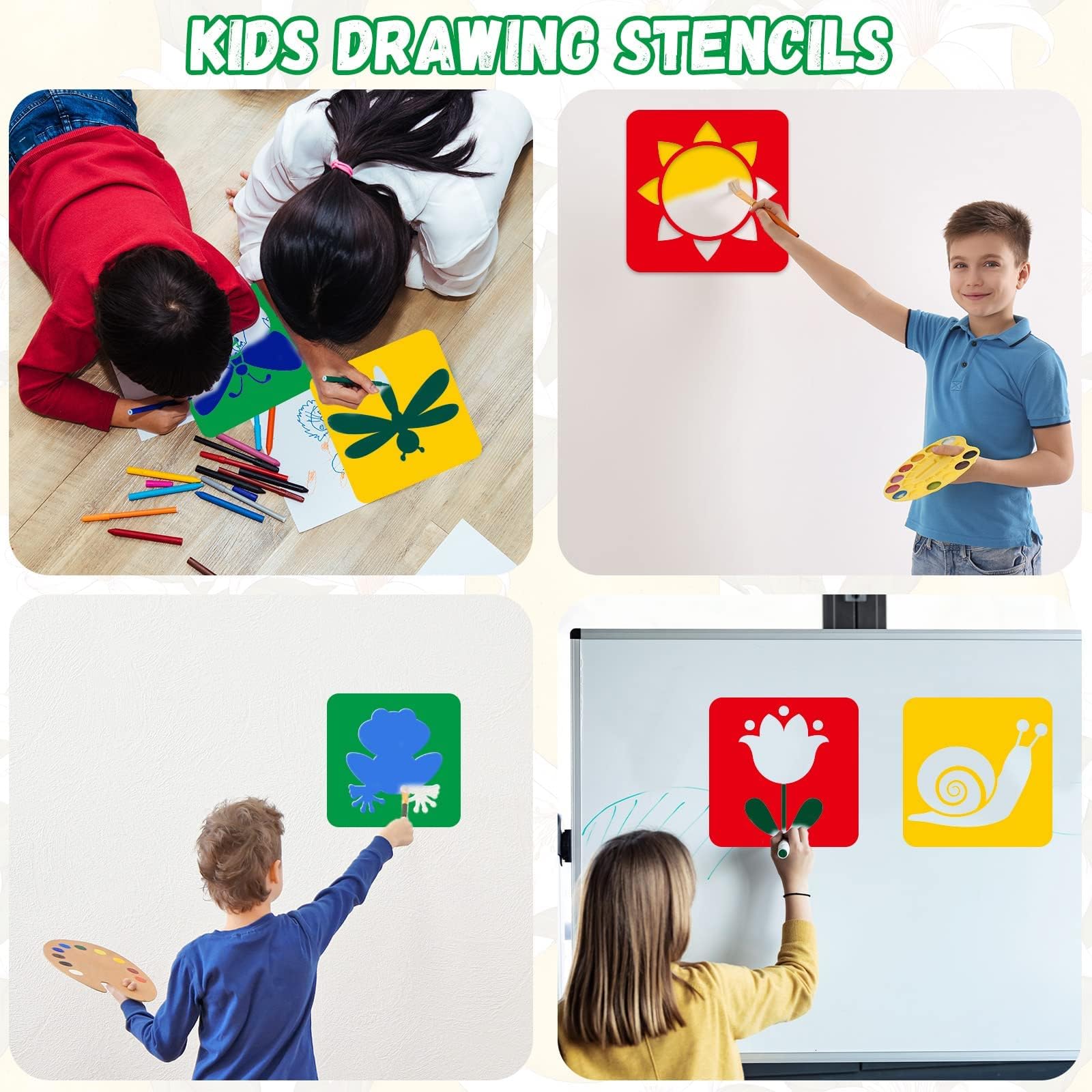 DIY art stencil kit suitable for preschool and kids