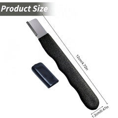 Sharpening tool for hedge shears red and black