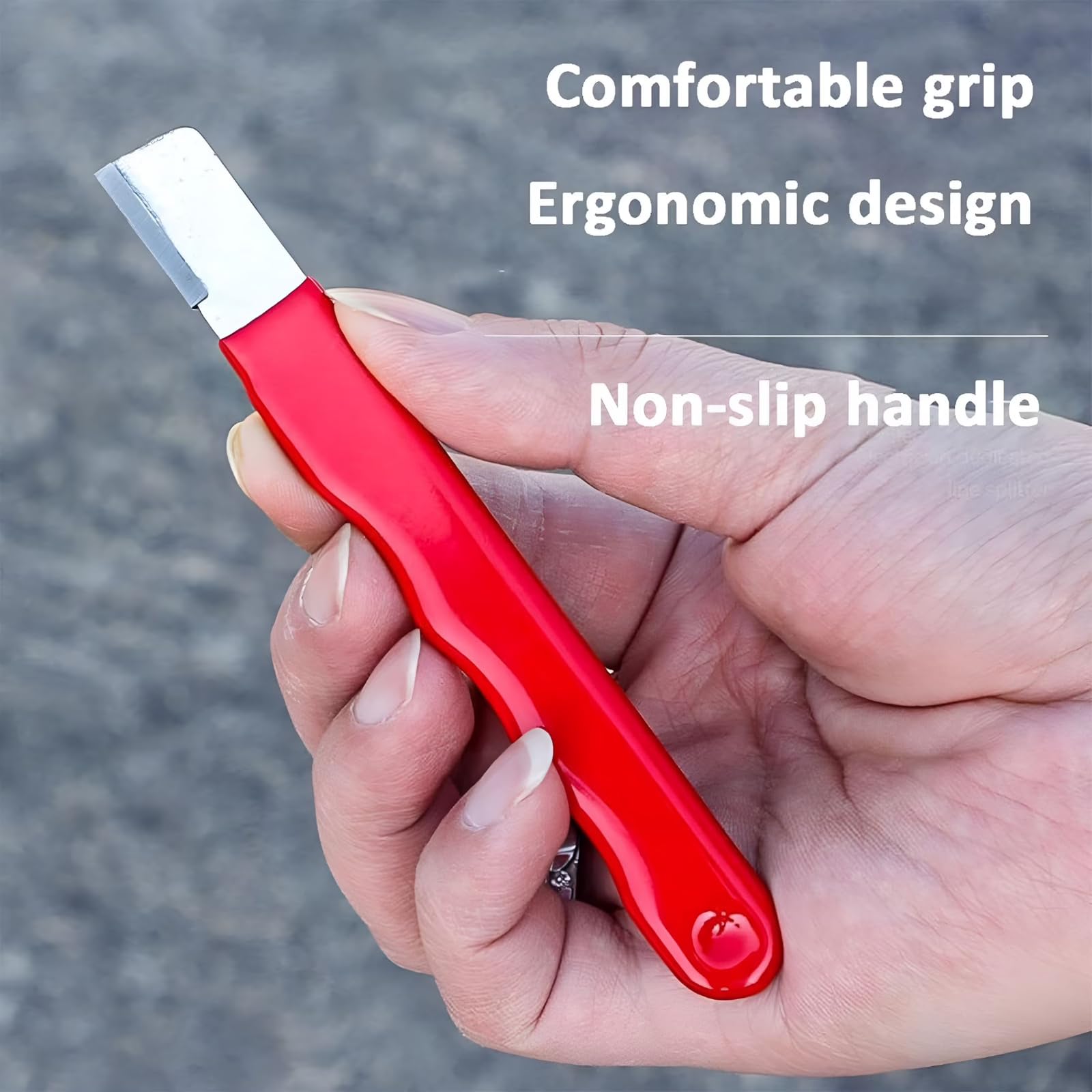 Sharpening tool for scissors red and black