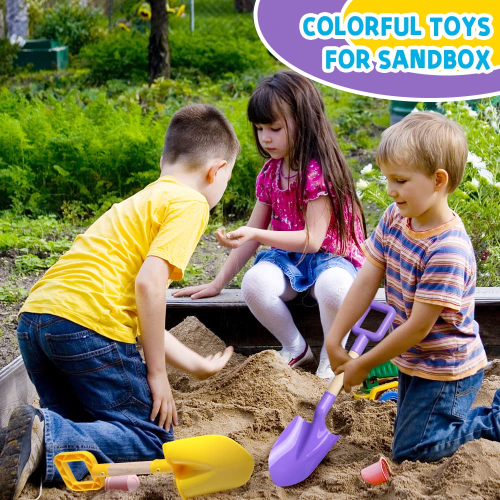 Purple and yellow shovel gift set for kids