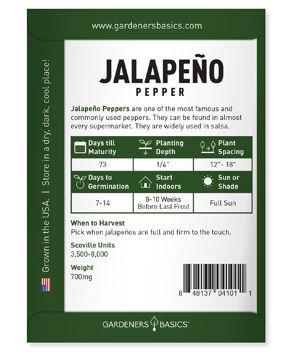 700mg jalapeno seed packet Gardeners Basics
