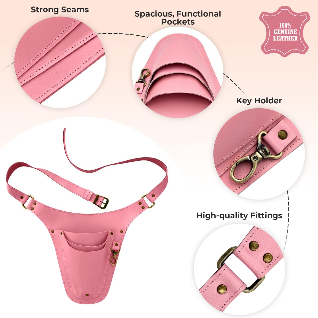 Belt pockets for cellphone and pens during gardening