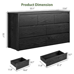 GarveeHome 7 Drawer Dresser placed in a bedroom setting