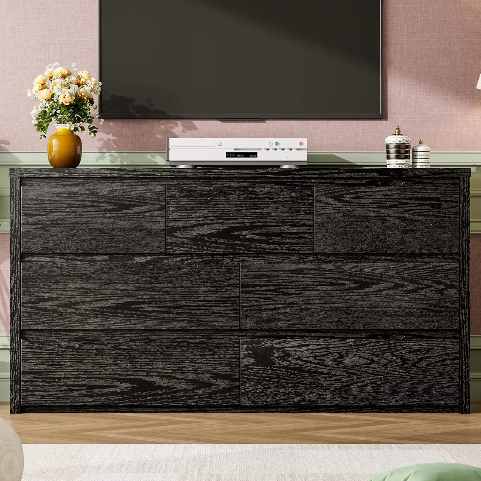 GarveeHome 7 Drawer Dresser setup in a living room