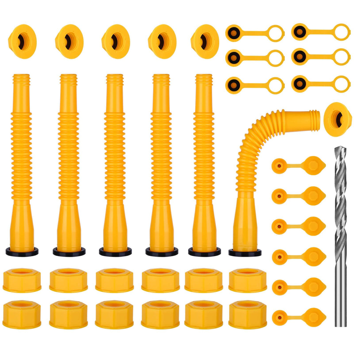 Gas Can Spout Replacement 6Kit-Yellow kit