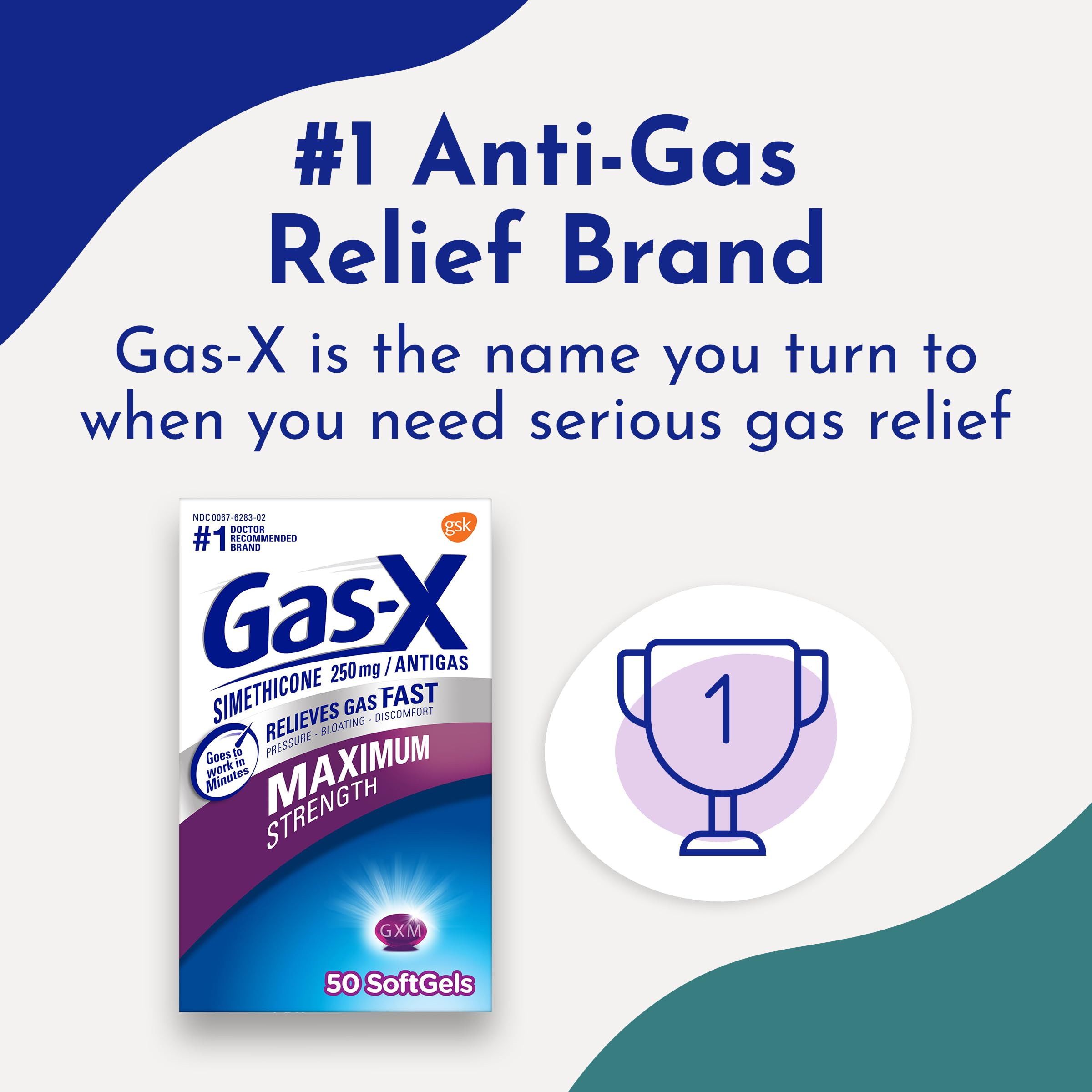 Gas-X doctor recommended OTC anti-gas product label