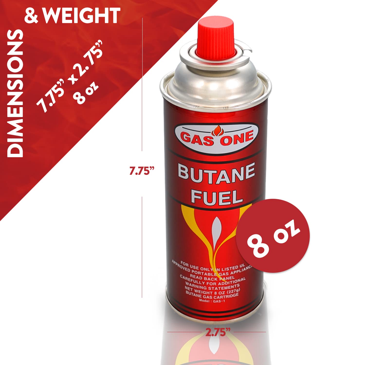 Gasone four pack of 8 oz butane fuel cans