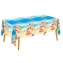 Gatherfun Summer Beach Tablecloth 3-pack 54x108 inch on dining table