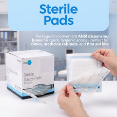 Sterile 4x4 gauze pad 12-ply detail