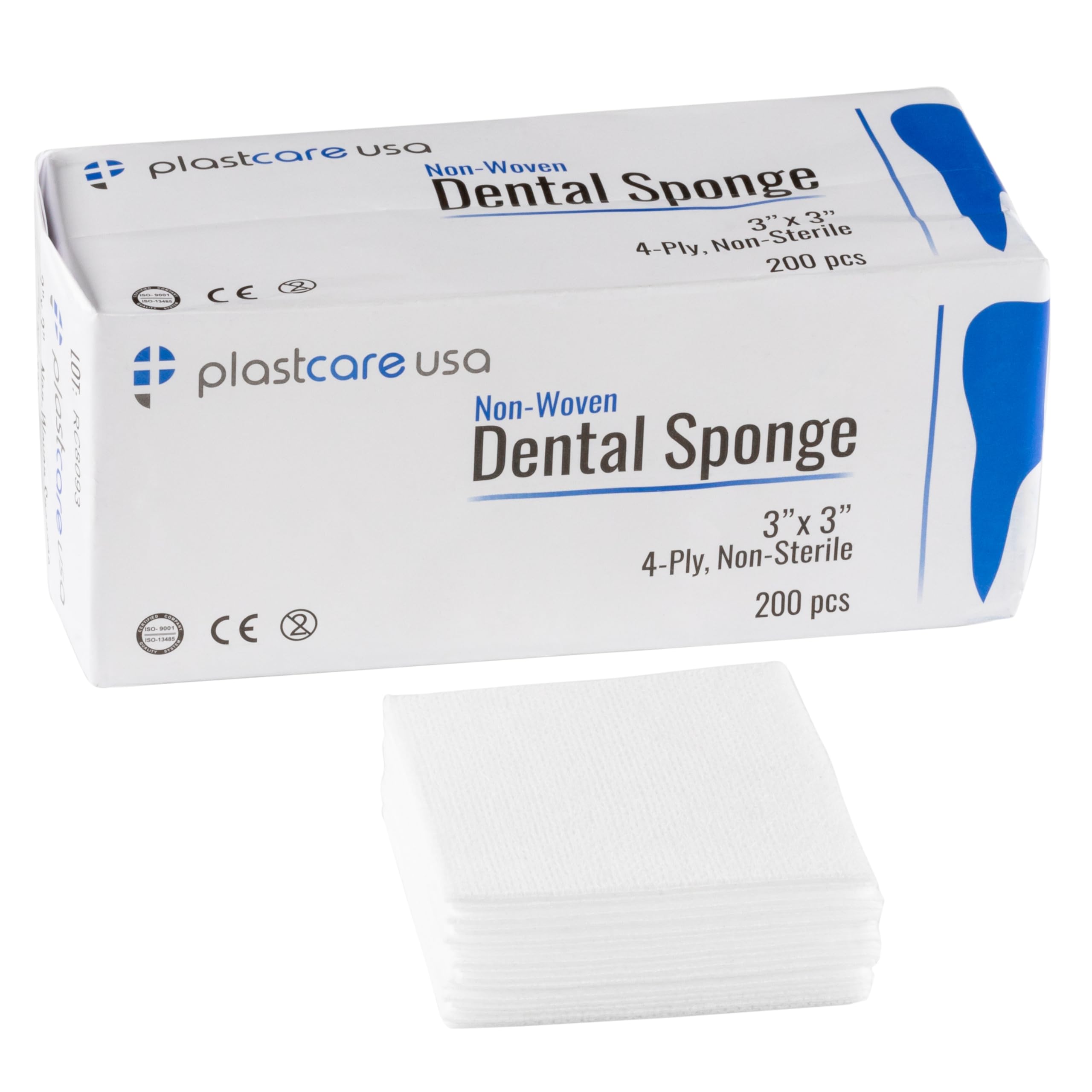 Bulk pack of 200 gauze pads for dental care