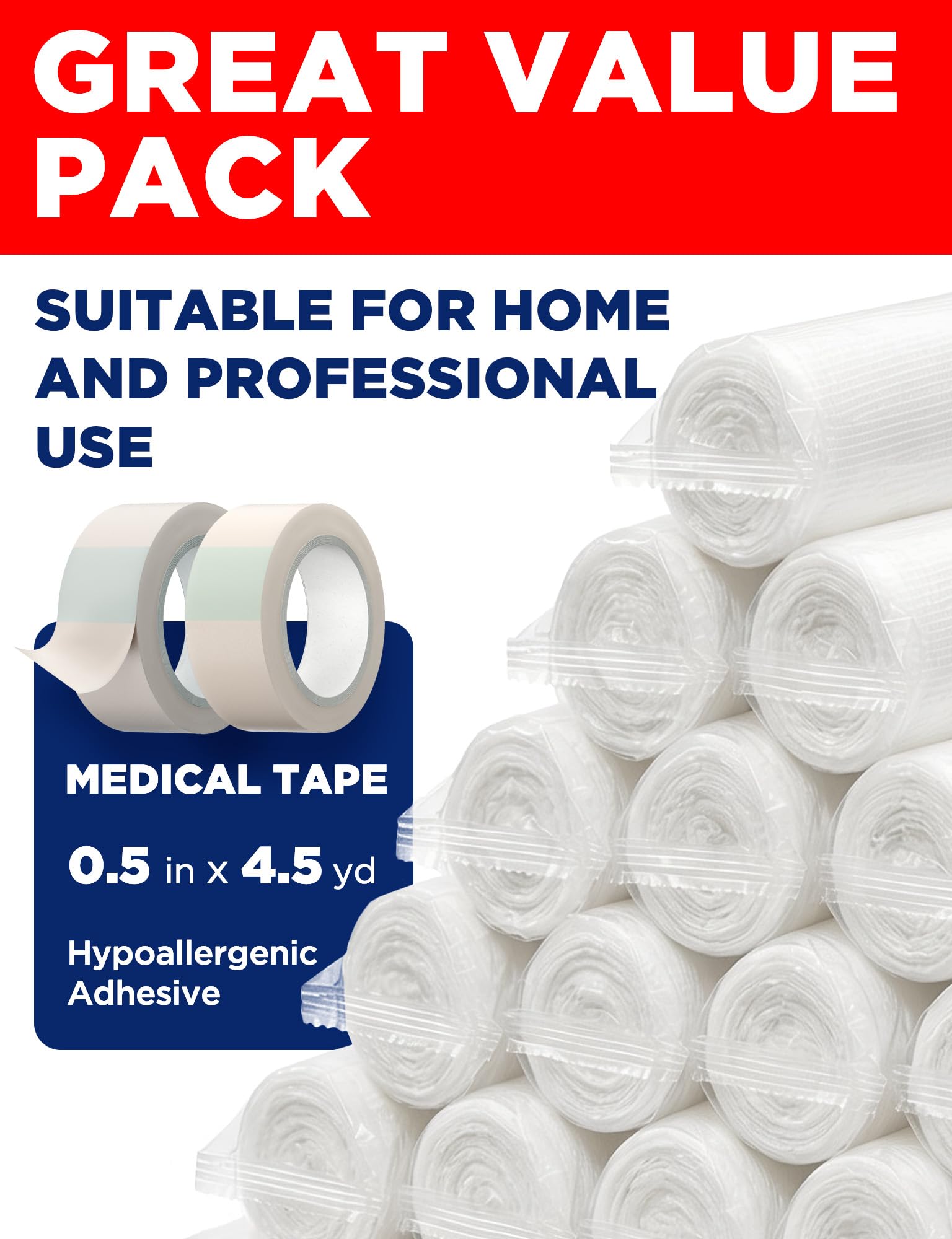 Gauze roll 3in wide ready for wound dressing