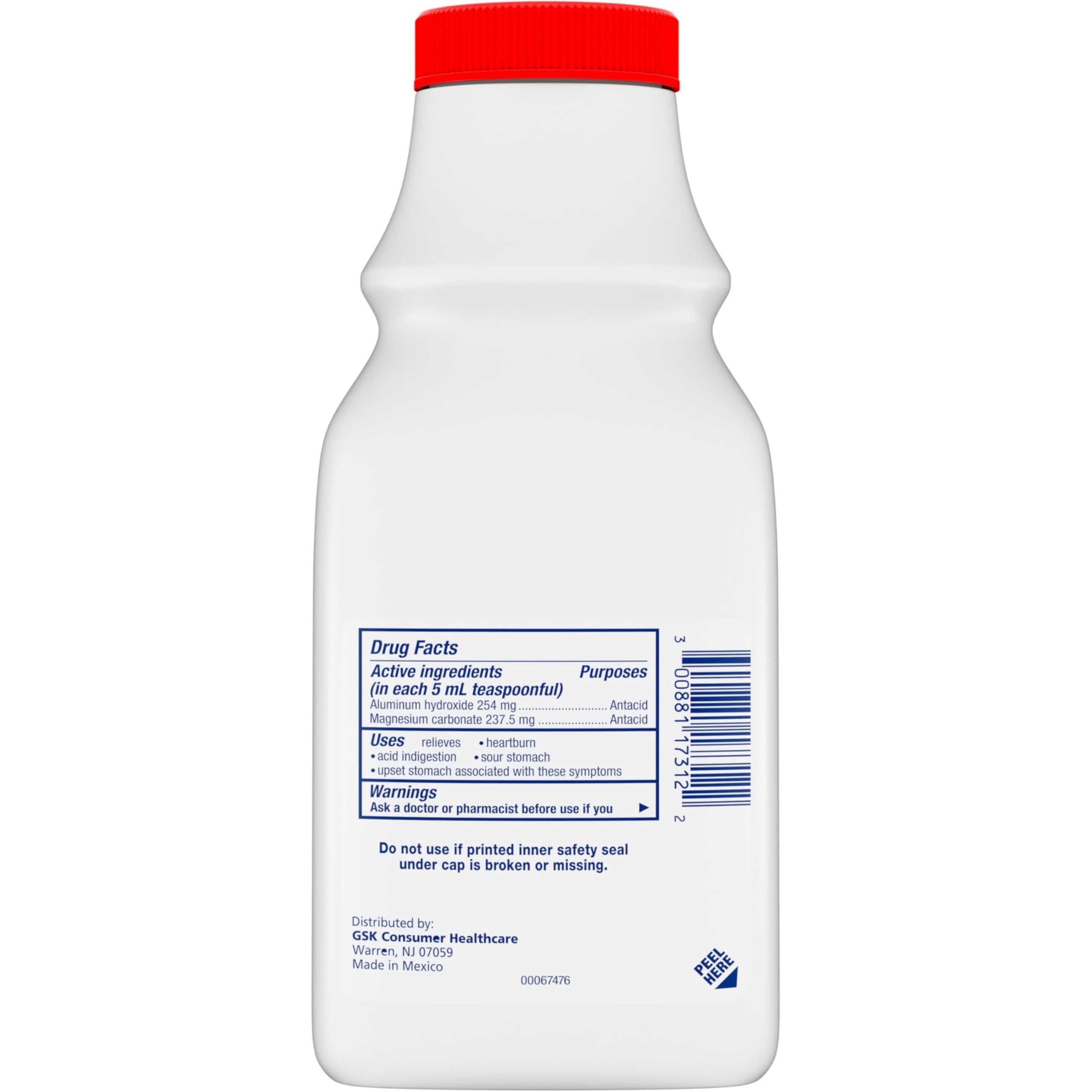 Gaviscon liquid antacid cool mint with label view