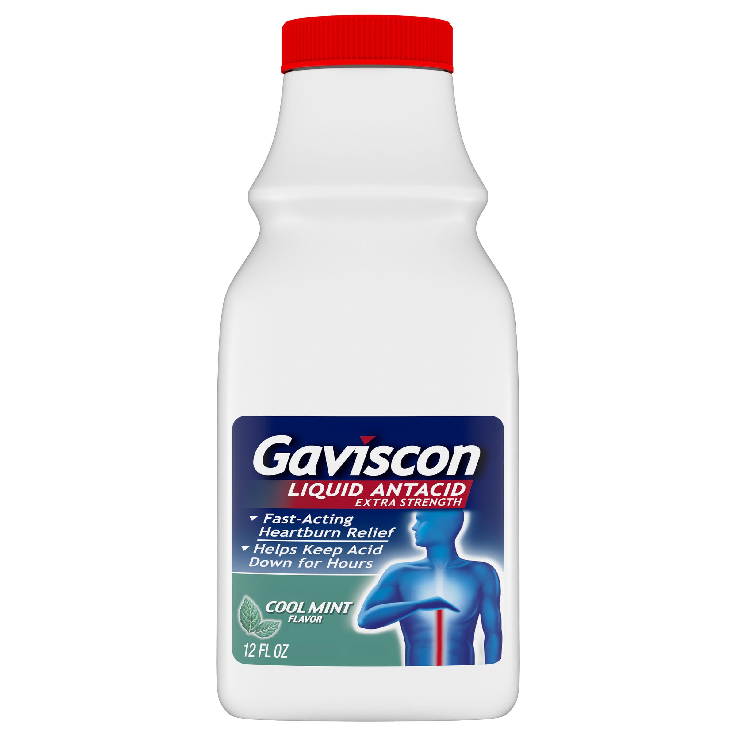 Gaviscon Extra Strength Liquid Antacid Cool Mint bottle