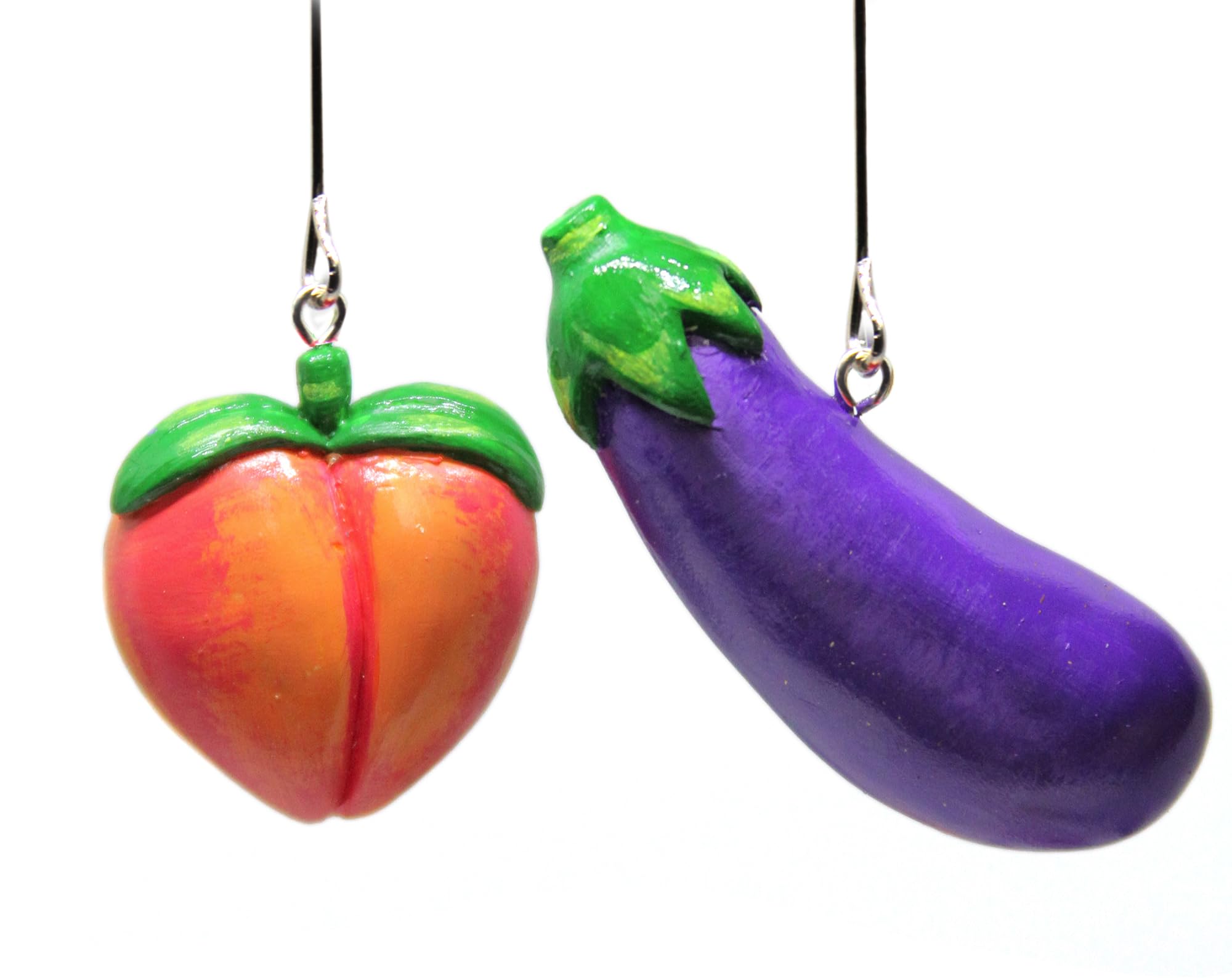 Gay Ornament peach and Eggplant set for Christmas tree
