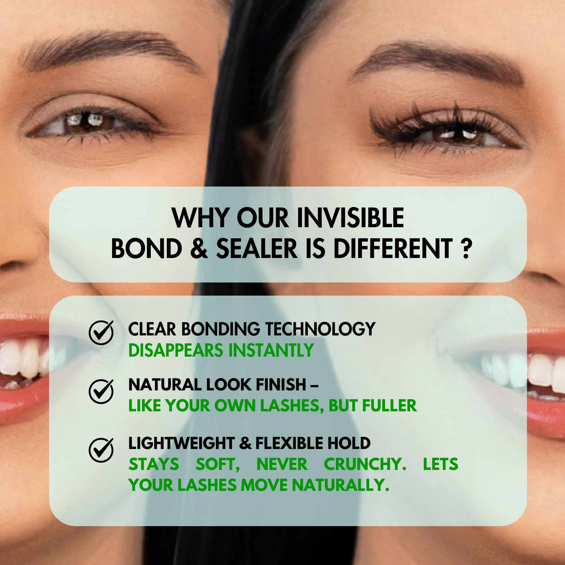 Gazelle clear finish lash cluster adhesive product image