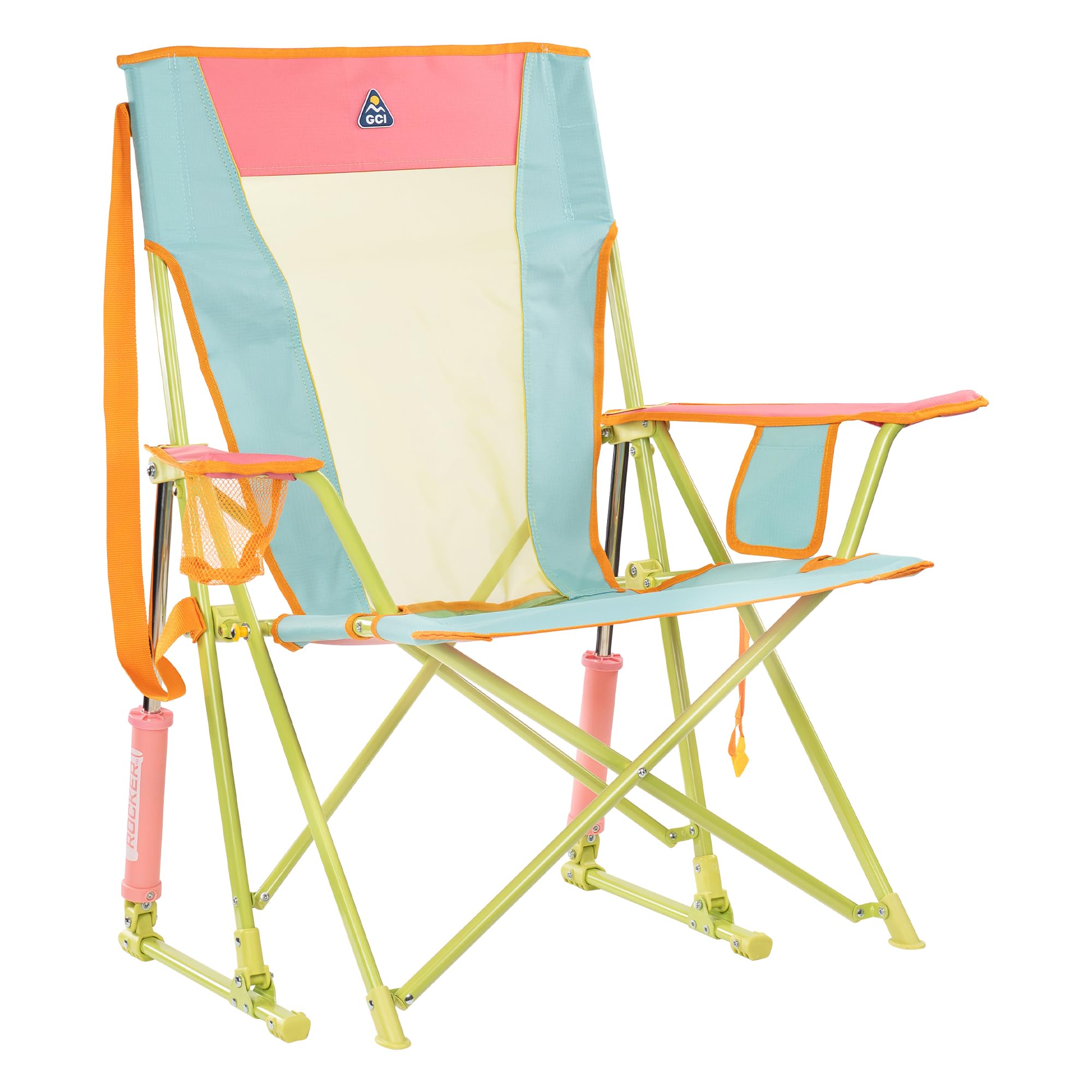 Front view of GCI Outdoor Comfort Pro Rocker Sweet Tea