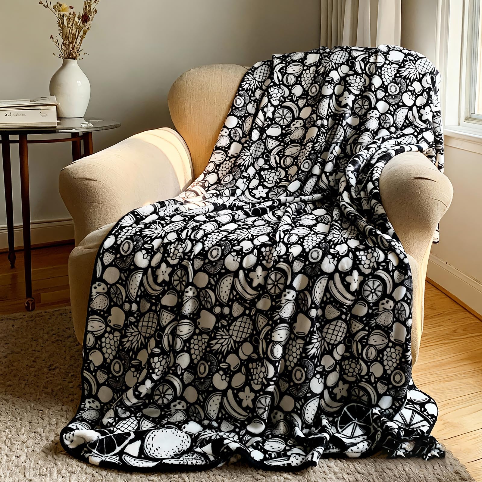 Machine washable care for colorfast artwork on the blanket