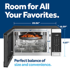 1.0 cu ft capacity convection microwave by GE
