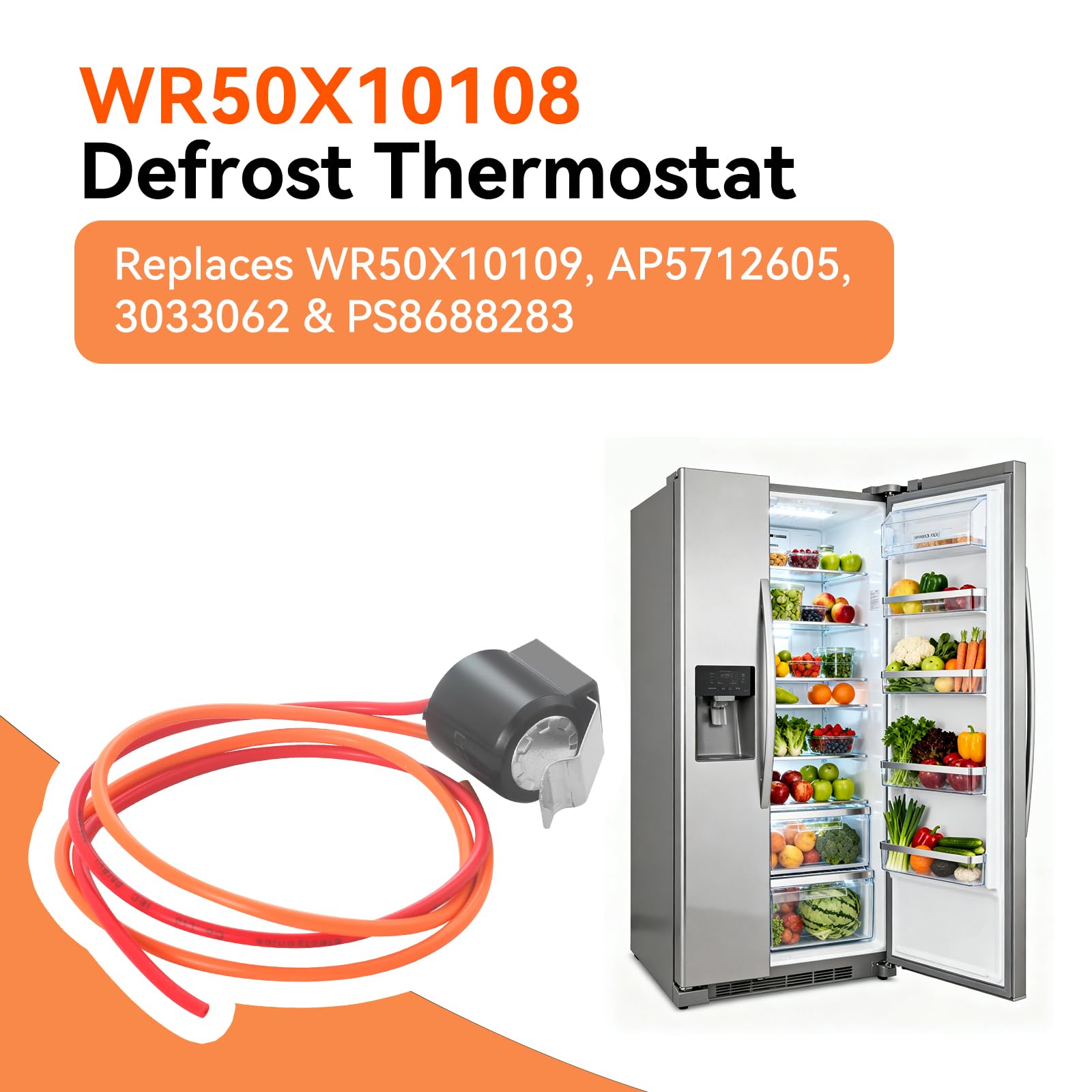 GE refrigerator defrost thermostat WR50X10109 compatibility