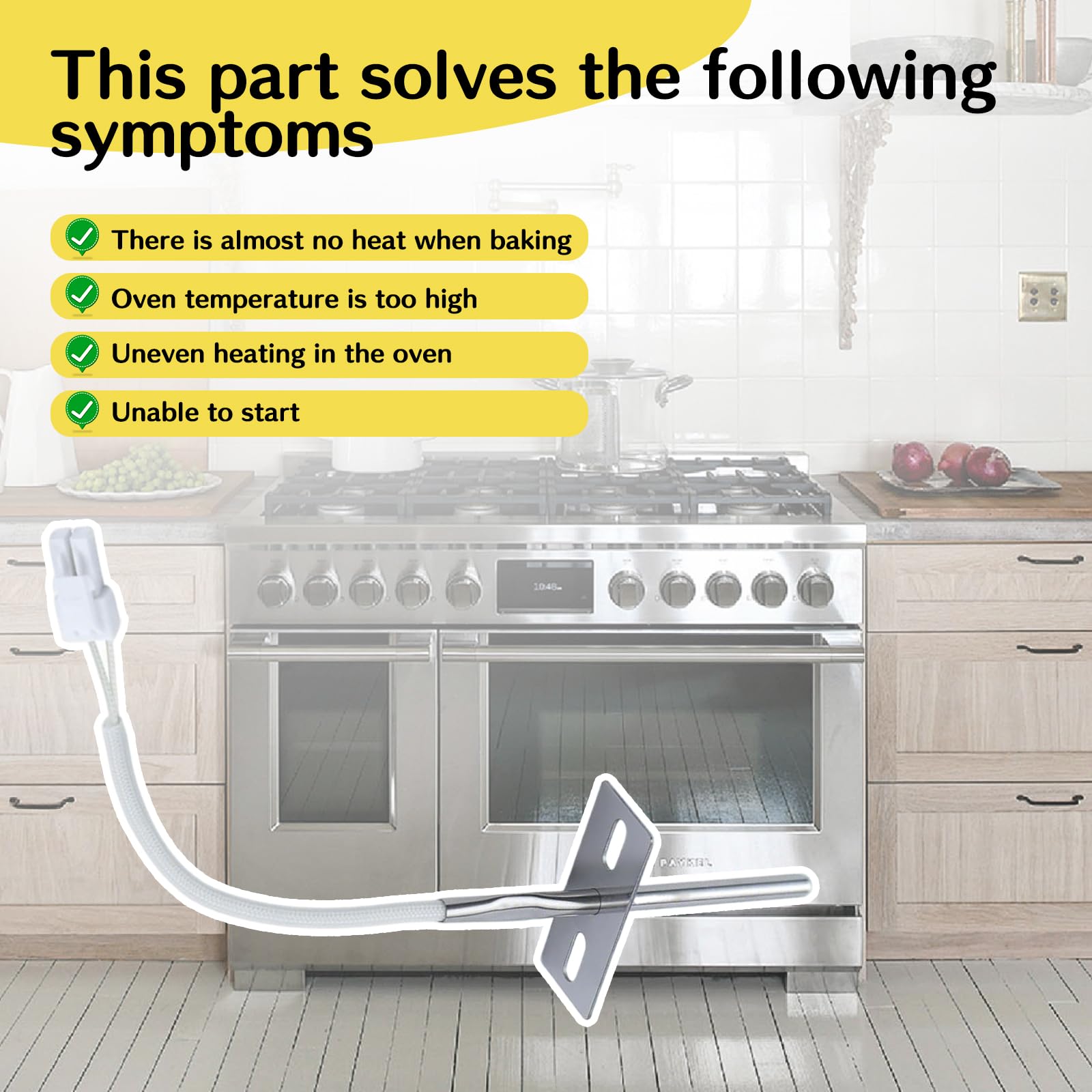 WB21X10165 sensor with insulated wiring for ovens