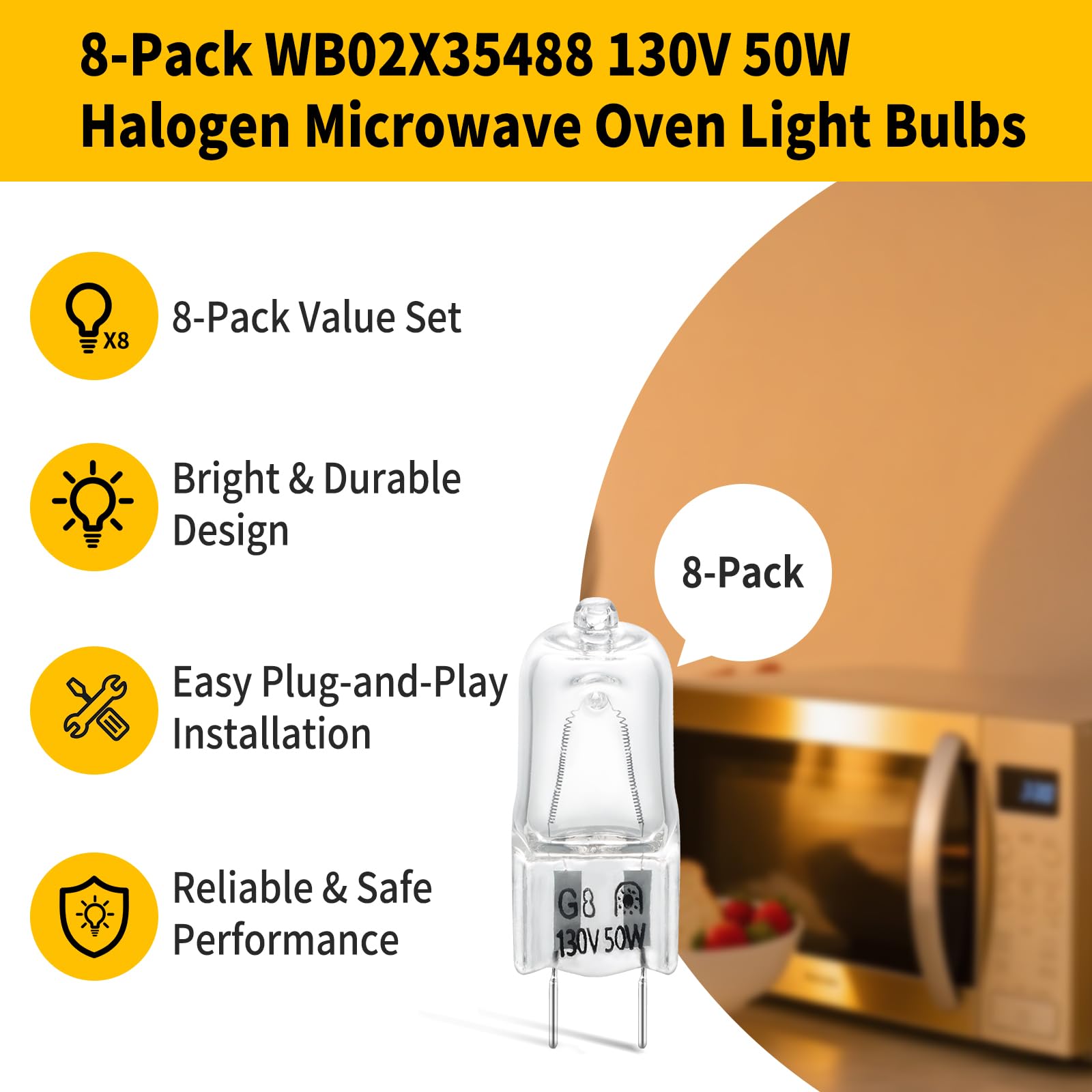 GE microwave light bulbs 130V 50W