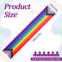 GEEHUA rainbow table runner 13x72in Pride Month