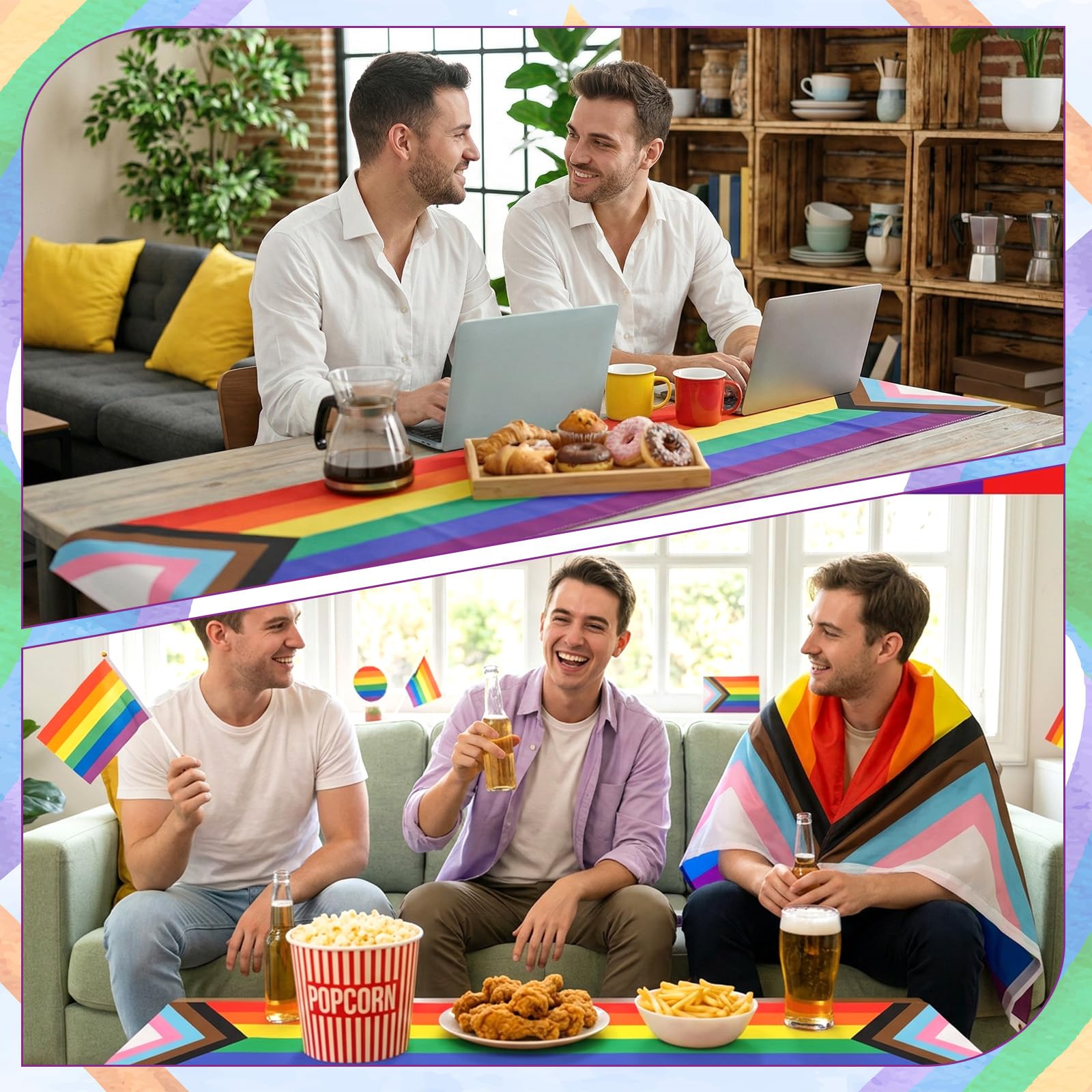 Lightweight decor for indoor and outdoor gatherings