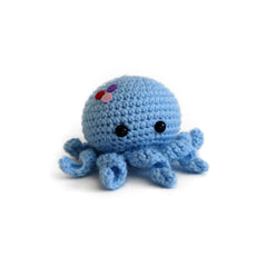 Geekirumi handmade crochet amigurumi octopus stress ball on desk decor