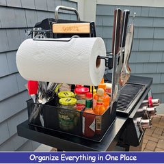 Geesta grill caddy paper towel holder and magnetic tool organizer