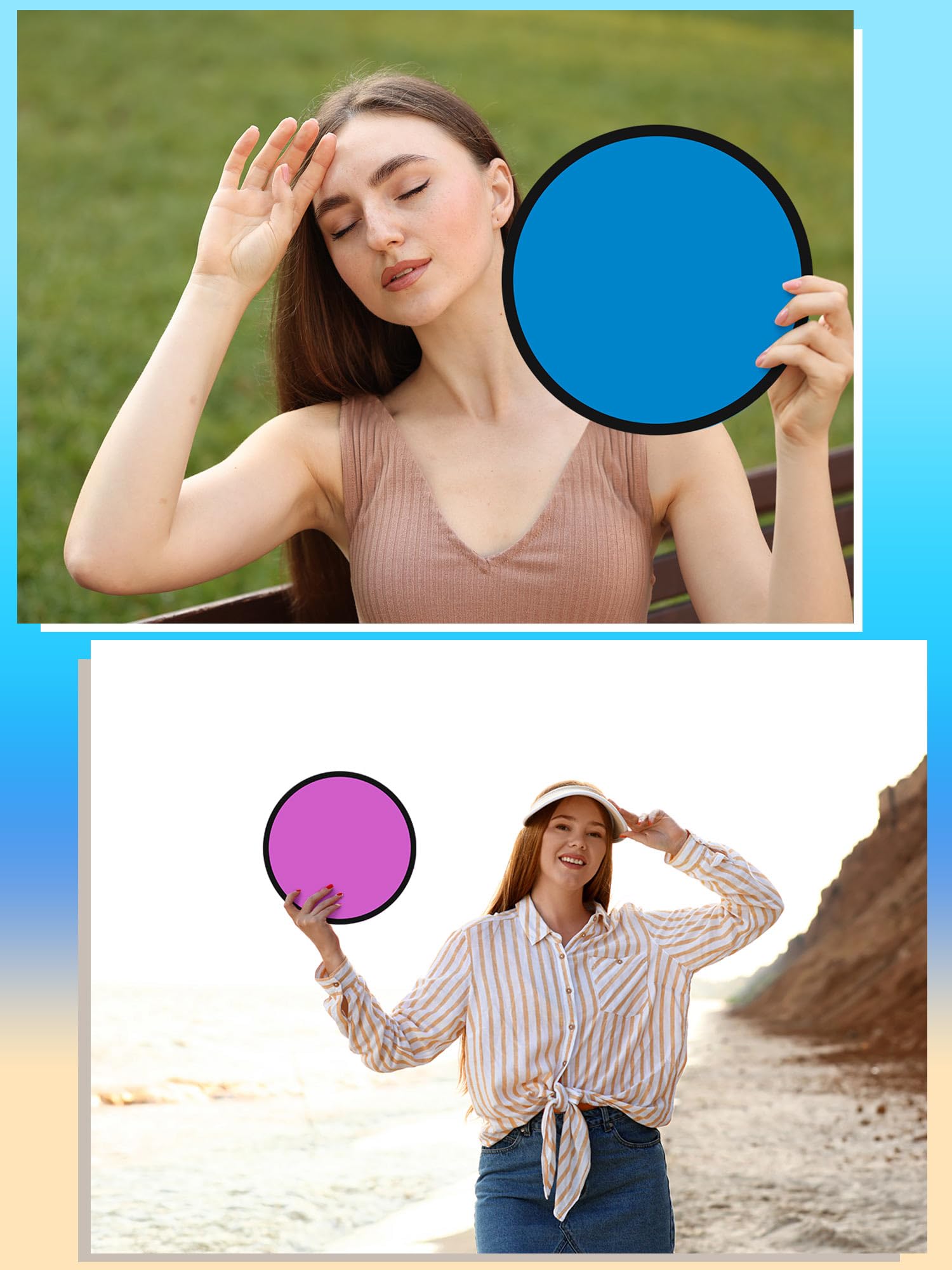 Outdoor cooling and party use folding fans from Gejoy