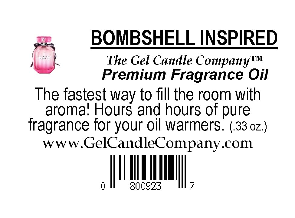 Bombshell inspired replica fragrance scent label