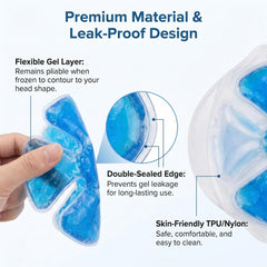 Ergonomic skull contour ice pack for head