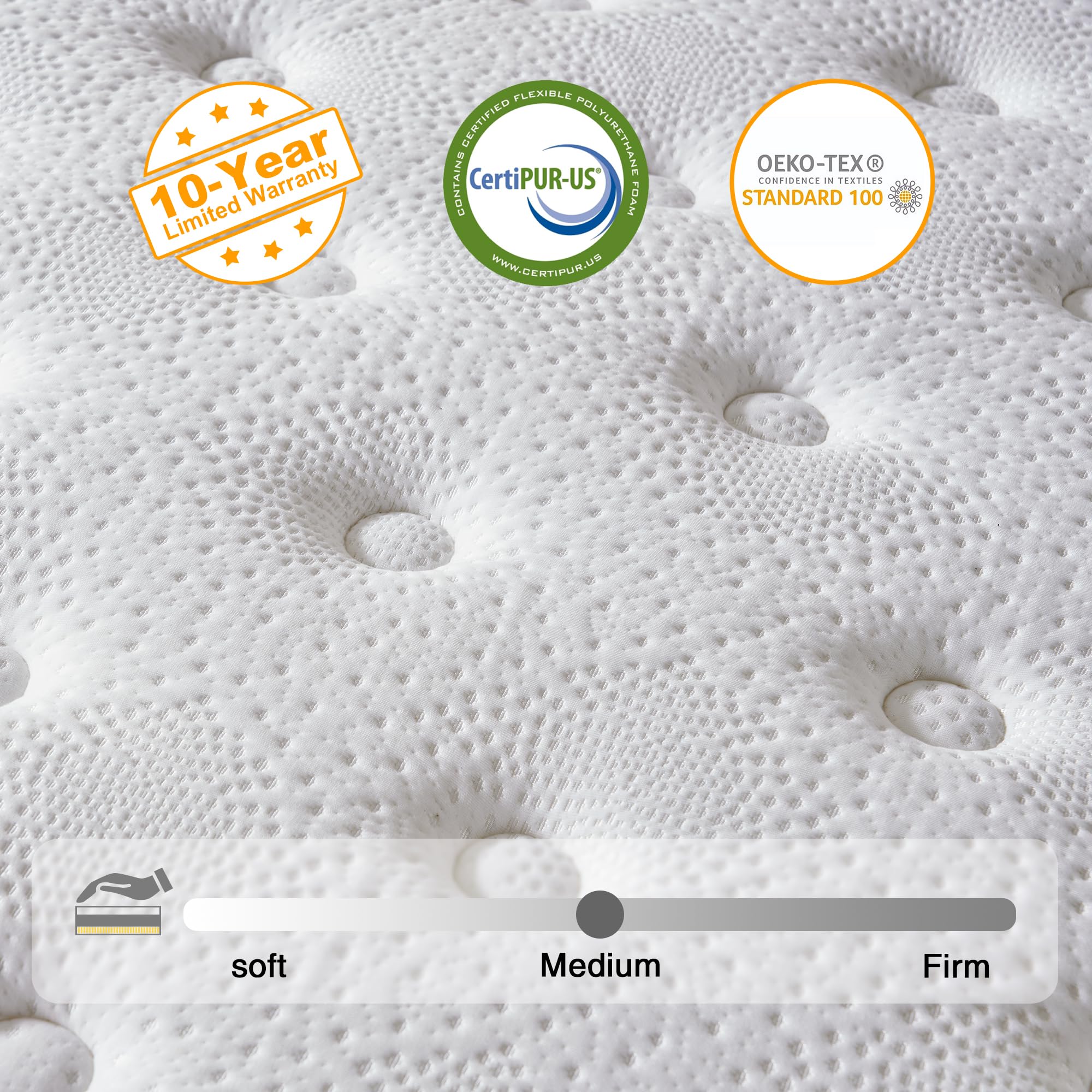 Soft layered support for back and stomach sleepers