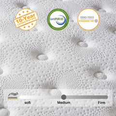 Soft layered support for back and stomach sleepers
