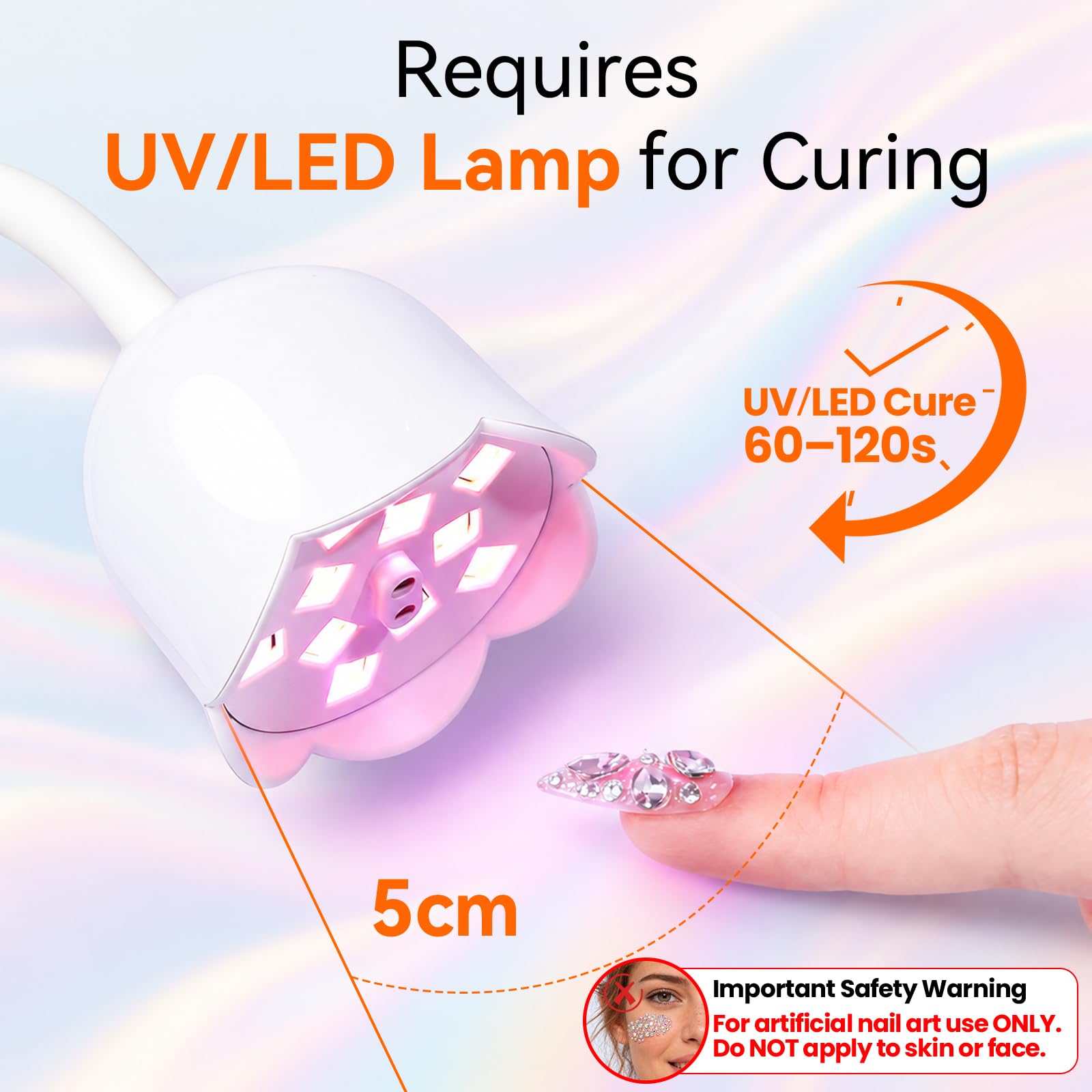 Low odor clear gel nail glue for DIY manicures